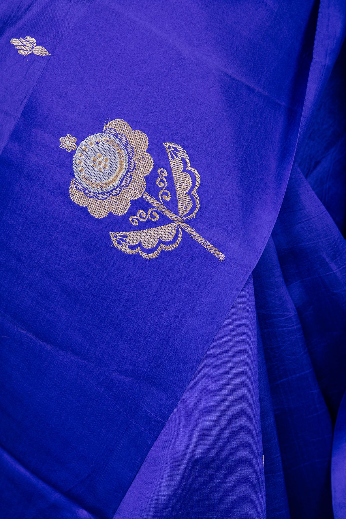 Royal Blue Katan Silk Banarasi Handloom Saree