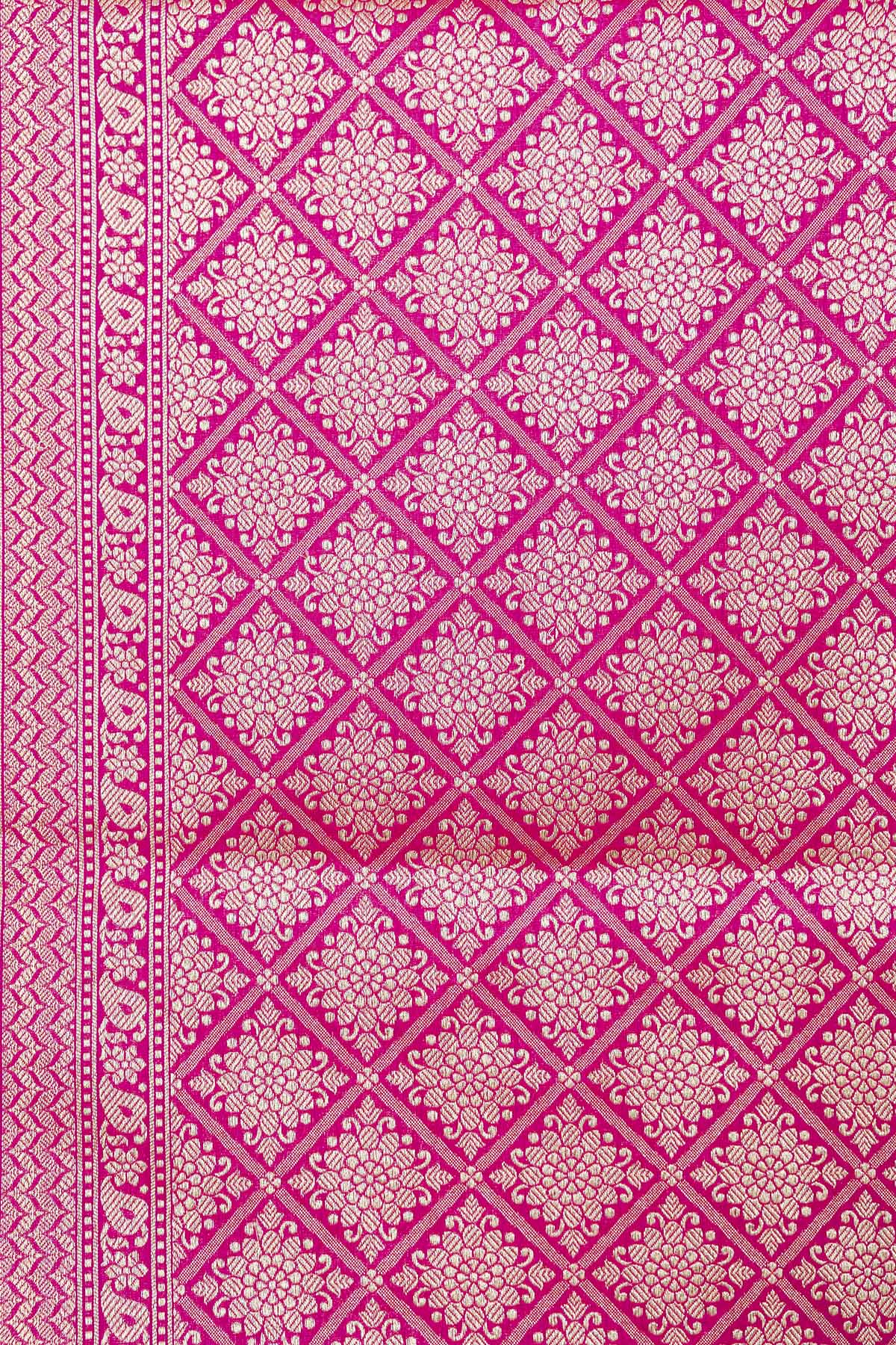 Magenta Katan Silk Banarasi Handloom Saree