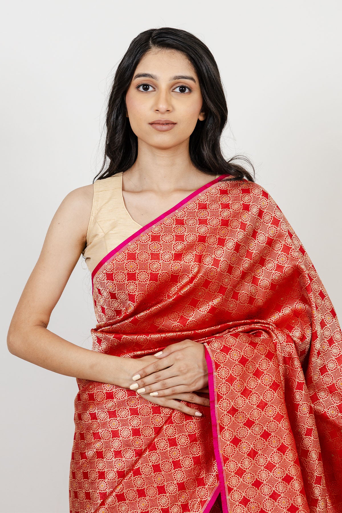 Red Brocade Katan Silk Banarasi Handloom Saree