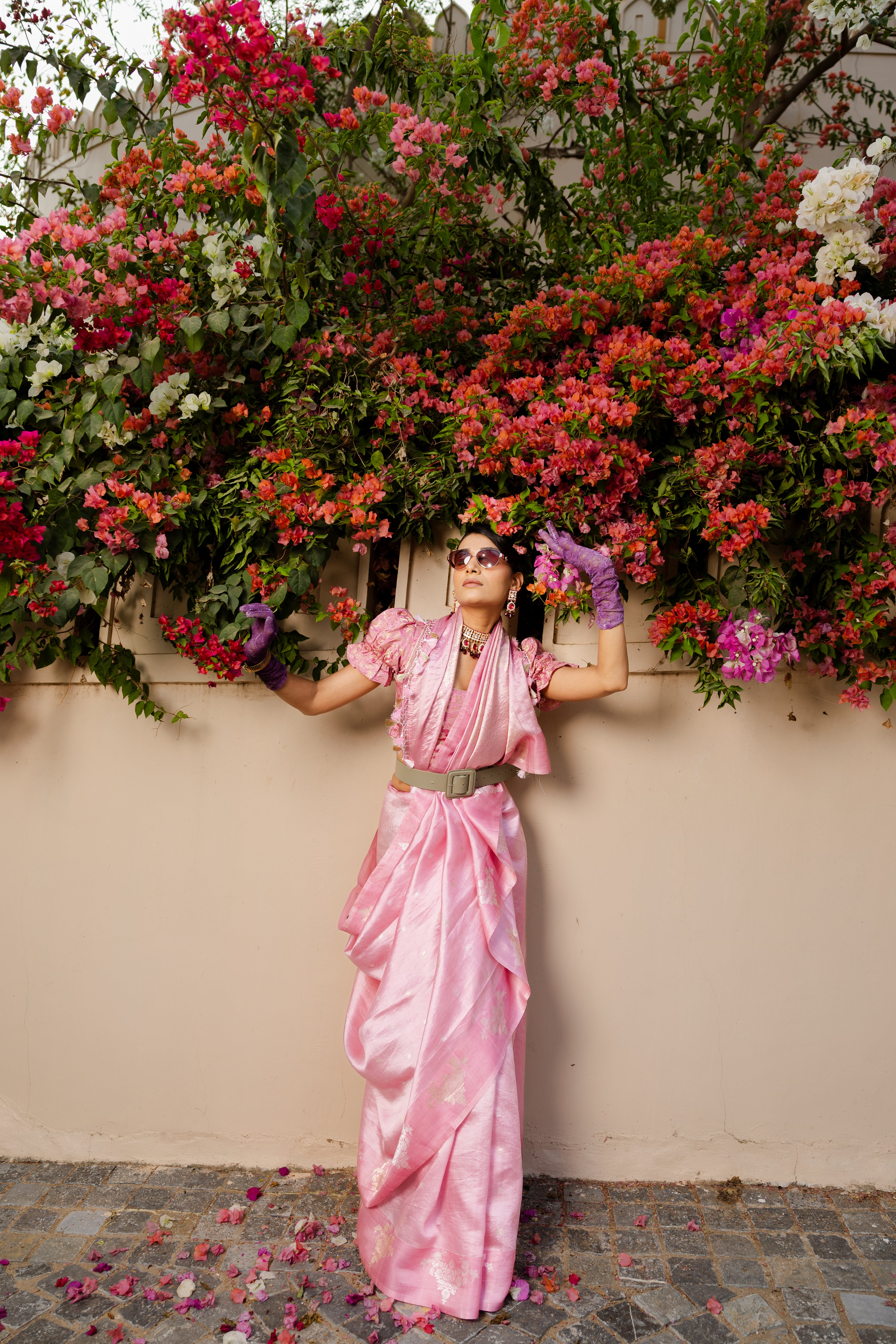 Blush Pink Katan Silk Banarasi Handloom Saree