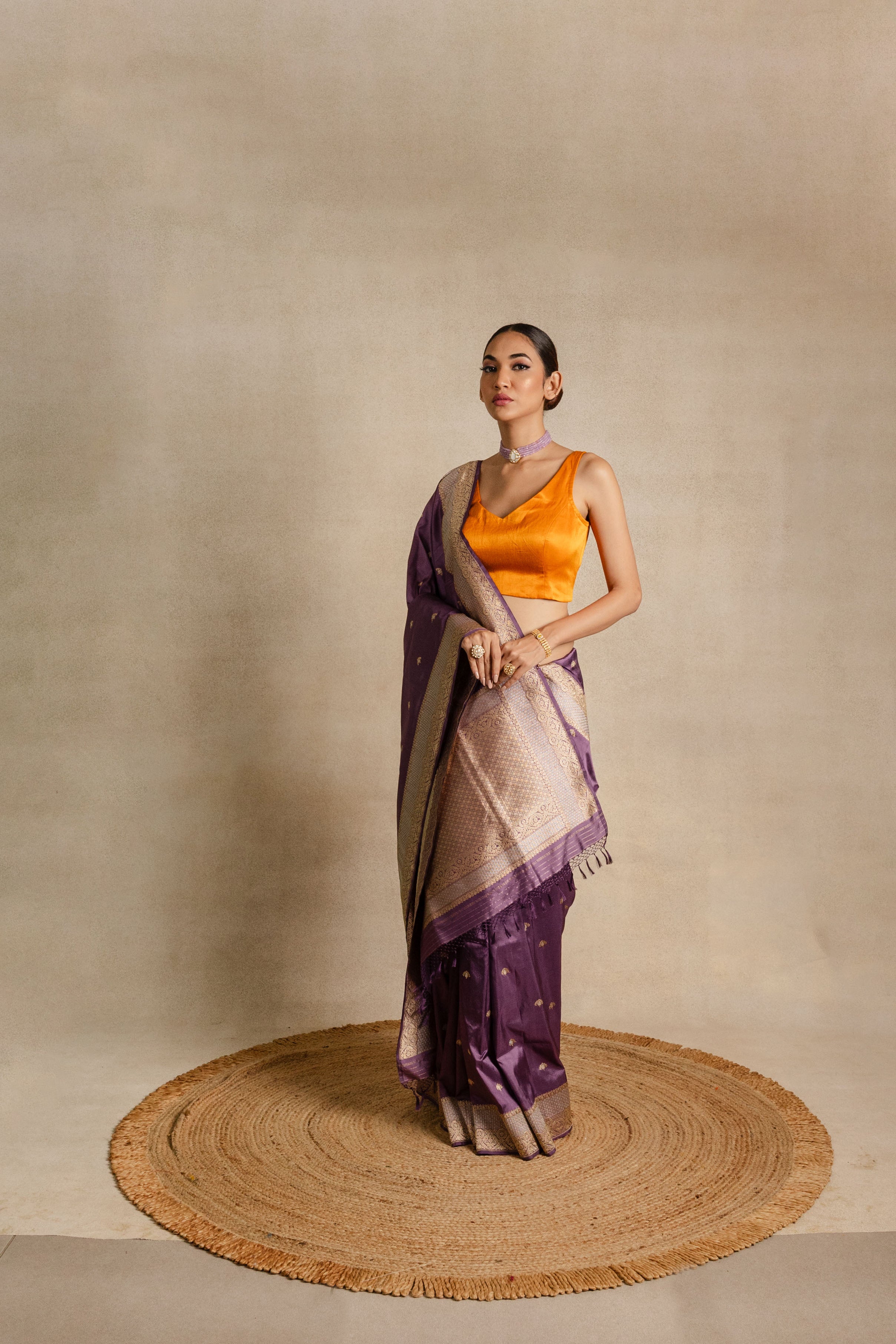 Onion Pink Booti Katan Silk Saree