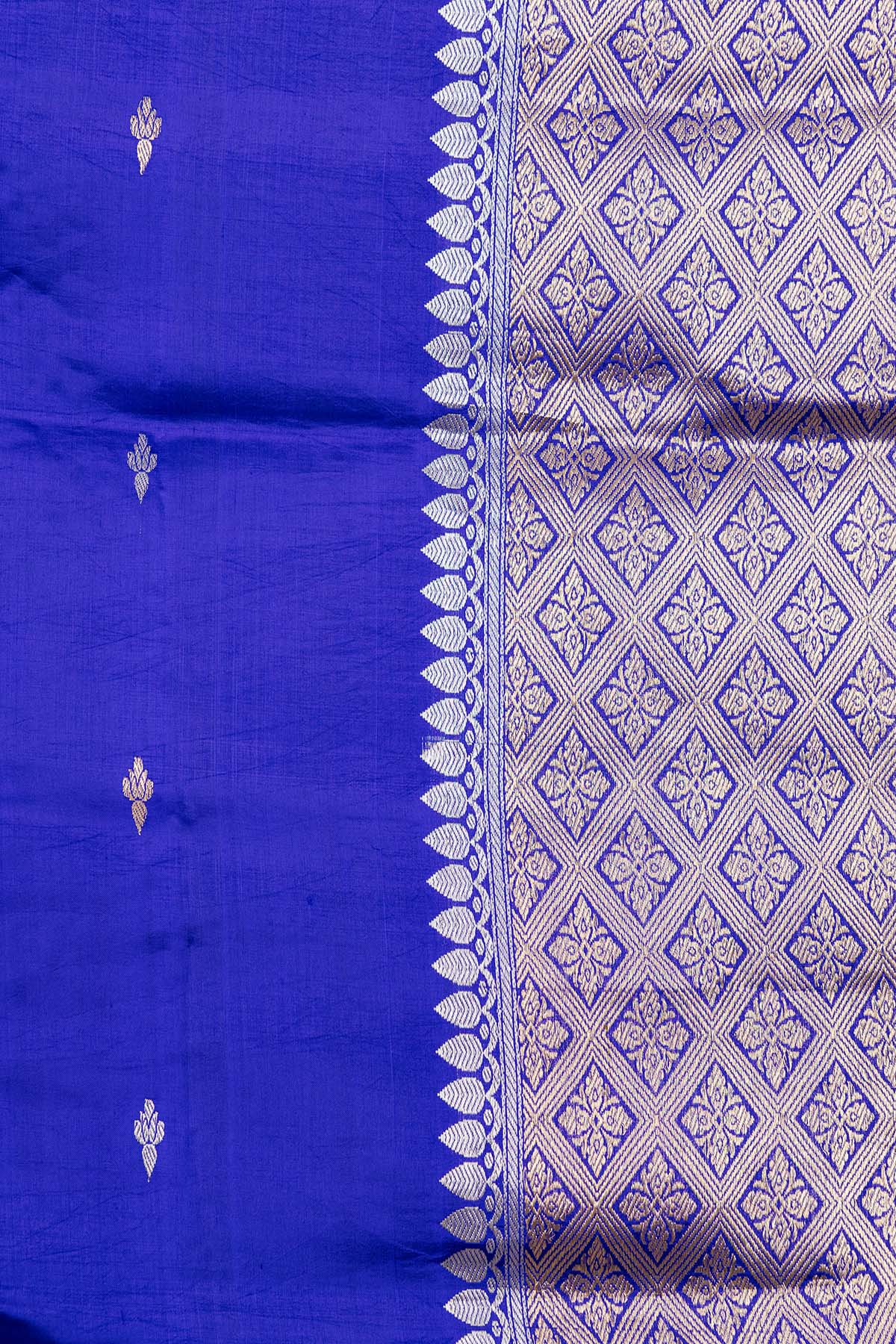 Royal Blue Katan Silk Banarasi Handloom Saree