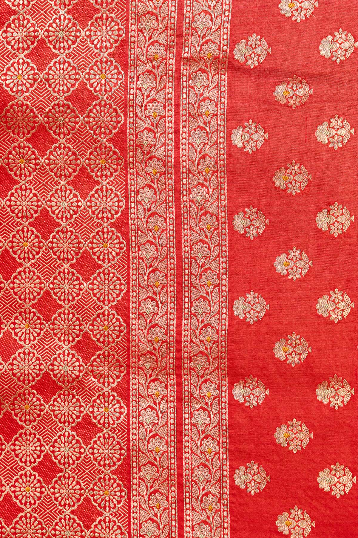 Red Brocade Katan Silk Banarasi Handloom Saree