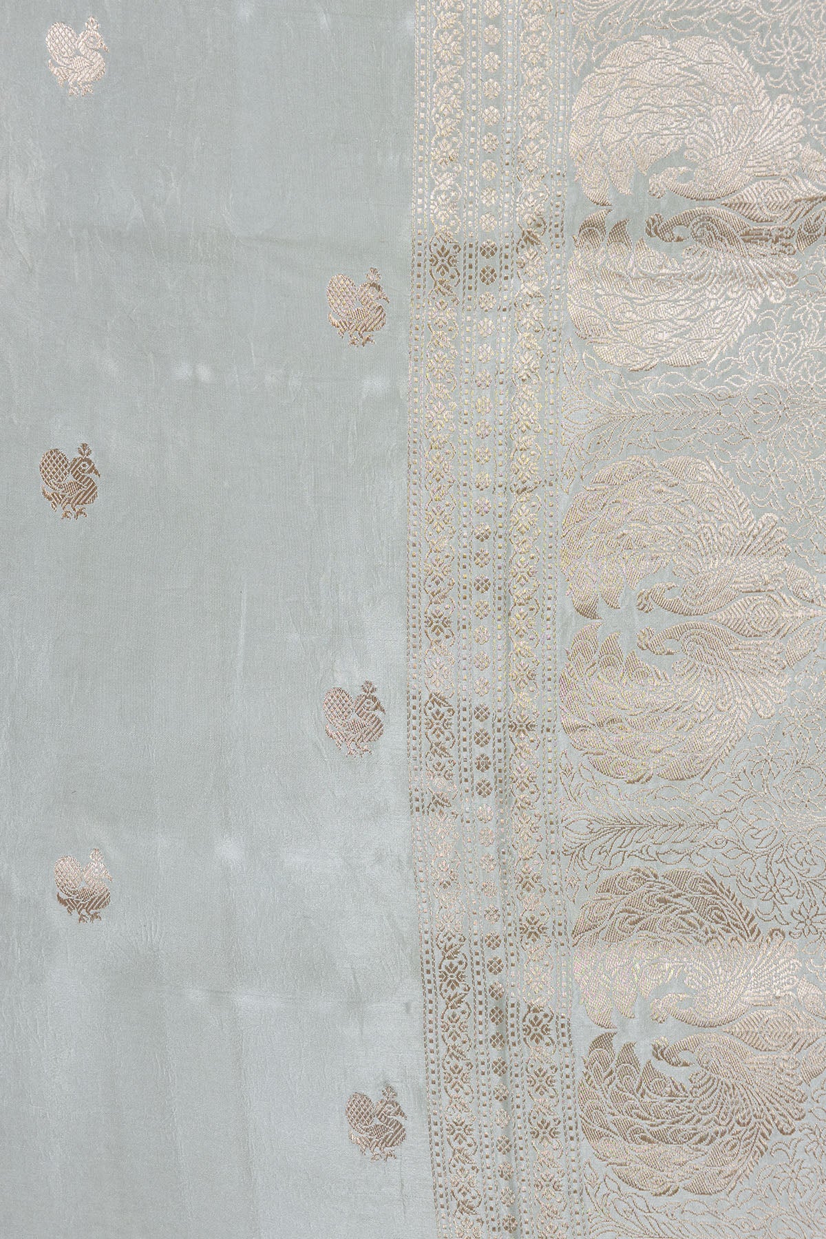 Sky Blue Bootidar Mashru Silk Banarasi Handloom Saree